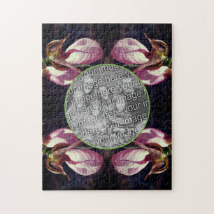 Wild Pink Lady Slipper Orchid Lijst Uw foto toevoe Legpuzzel