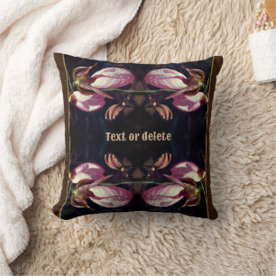 Wild Pink Lady Slipper Orchid Pair, speciaal geper Kussen