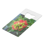 wild Poinsettia Kredietkaart Flessenopener (Voorkant Gekanteld)