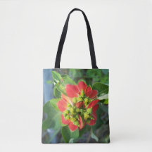 Wild Poinsettia sur un sac fourre-tout imprimé