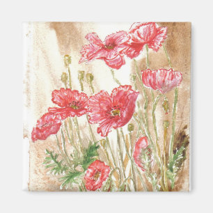 "Wild Poppies" Magnet Magneet