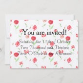 Wild poppy flower kaart (Achterkant)