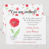 Wild poppy flower kaart (Voorkant / Achterkant)