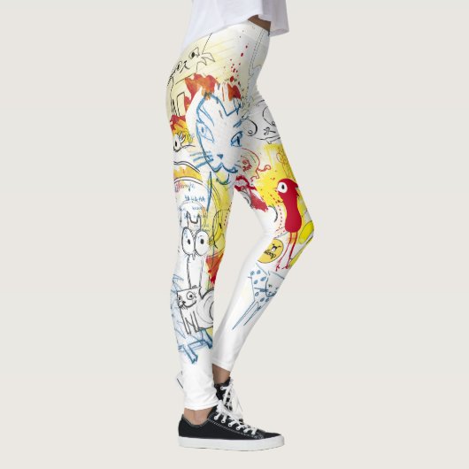 Wild Print-Patterned Women's Leggings (Rechts)