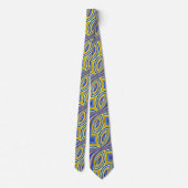 Wild Psychedelic Lavender Gold Pattern Design Stropdas (Achterkant)