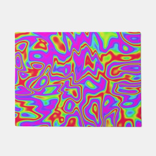 Wild Psychedelic Liquid Colors Deurmat (Voorkant)