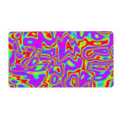 Wild Psychedelic Liquid Colors Etiket (Voorkant)