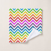 Wild Rainbow Chevron Pattern Bad Handdoek (Wasdoekje)