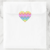 Wild Rainbow Chevron Pattern Hart Sticker (Tas)