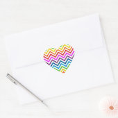 Wild Rainbow Chevron Pattern Hart Sticker (Envelop)