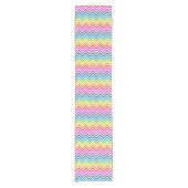 Wild Rainbow Chevron Pattern Korte Tafelloper (Voorkant)