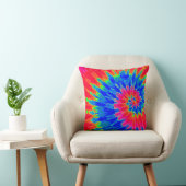 Wild Rainbow Spiral Tie Dye Pillow Kussen (Stoel)