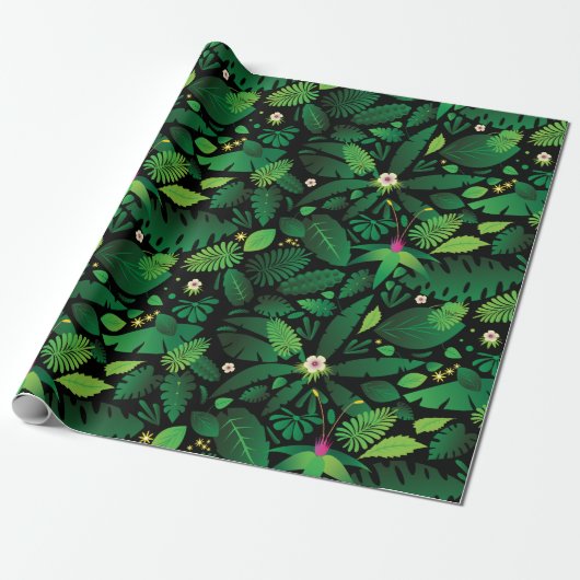 Wild Rainforest Pattern Cadeaupapier (Uitgerold)