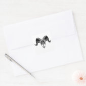 wild ram vierkante sticker (Envelop)