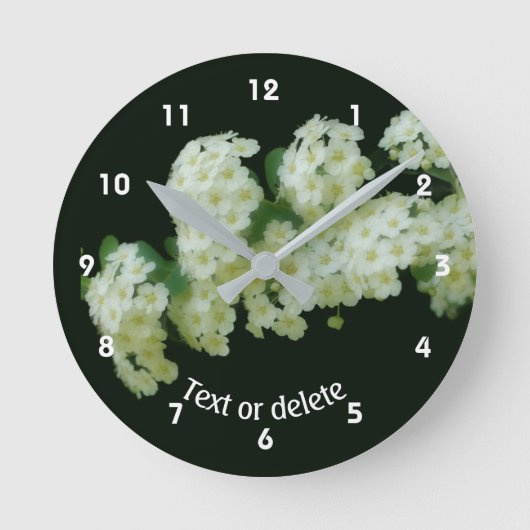 Wild Rambling Roses Floral Personalized   Ronde Klok (Voorkant)
