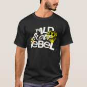 WILD REBEL ALOOF GRAPHIC GRUNGE TYPOGRAPHY T-SHIRT (Voorkant)