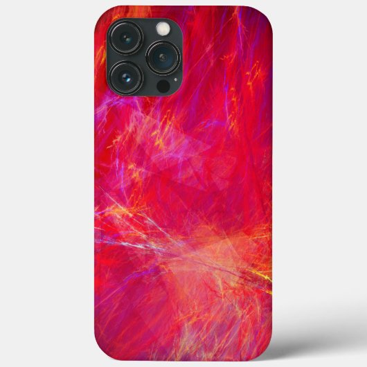 "Wild Red" - Abstracte fractale gevlamten getextur Case-Mate iPhone Case (Achterkant)