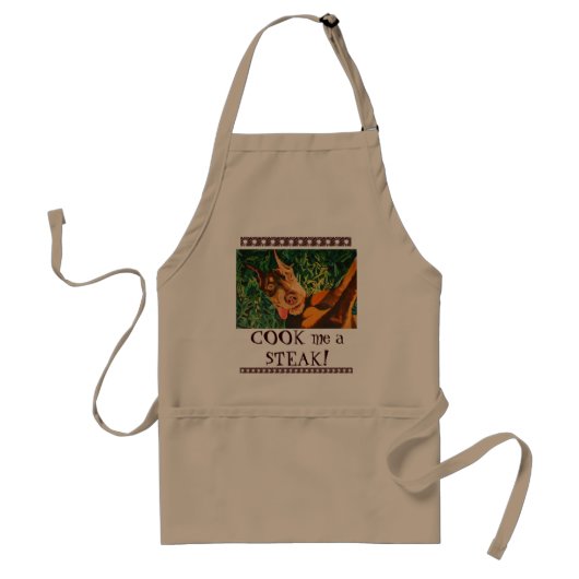 Wild RED Doberman Apron Standaard Schort (Voorkant)