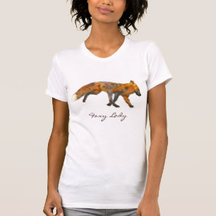 Wild Red Fox draagbare kunst T-shirt
