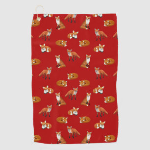 Wild Red Fox Golf Towel Golfhanddoek