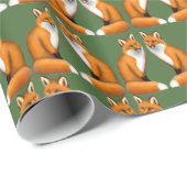 Wild Red Fox wrapping Paper Cadeaupapier (Rol Hoek)
