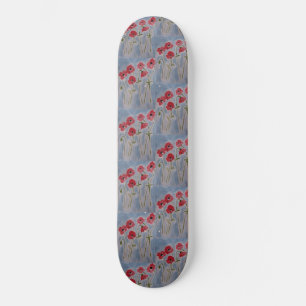 Wild Red Poppies Skateboard