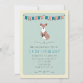 Wild, Renard rouge Invitations de fête d'anniversa (Devant)