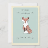 Wild, Renard rouge Invitations de fête d'anniversa (Dos)