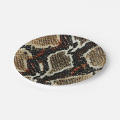 wild reptielpatroon kleurige pythonslang papieren bordje (Gekanteld)