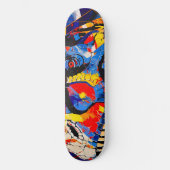 Wild Retro T-rex Dinosaurus Fusion Skateboard (Voorkant)