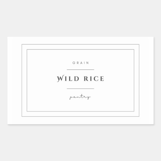 Wild Rice Food Label Stickers (Voorkant)