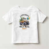 Wild Ride Oerwoud Monster Truck Verjaardagsfeest Kinder Shirts (Voorkant)