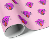 Wild Roar Gift Wrap – Roze Panter patroon Cadeaupapier (Rol Hoek)