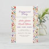 Wild Roos Bossen Exotic Garden Engagement Party Kaart (Staand voorkant)