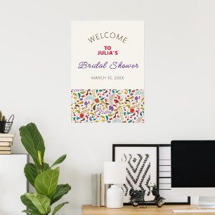 Wild Roos Bossen Exotische bloementuin Bruiloft Poster