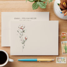 Wild Roos Lavender Wedding Envelope