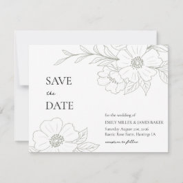 Wild Roos Sage Eenvoudig De datum opslaan Save The Date