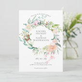 Wild Roos Waterverf Slinger Save the Date Kaart (Staand voorkant)