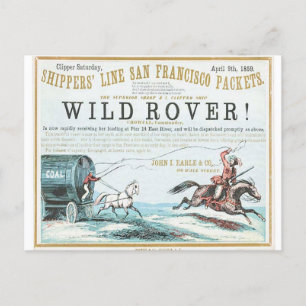 Wild Rover Clipper Zeilschip Briefkaart