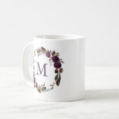 Wild Royal Bloom | Floral Monogram Koffiemok (Voorkant links)