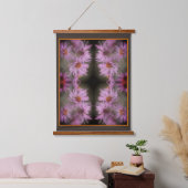 Wild Roze Asters Bloem Art  Hangend Wandkleed (Slaapkamer)