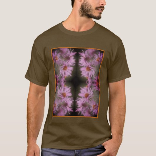 Wild Roze Asters Bloem Art  T-shirt (Voorkant)