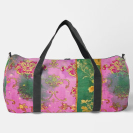 Wild Roze Groen Damask Grunge - Duffel Bag Plunjezak