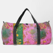 Wild Roze Groen Damask Grunge - Duffel Bag Plunjezak (Achterkant)