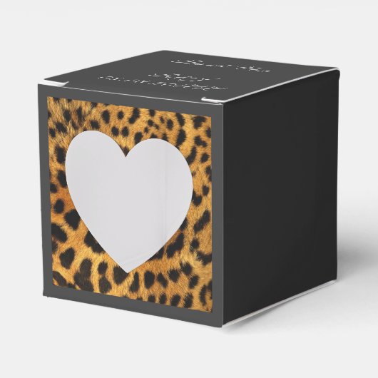 wild Safari animal cheetah girly leopard print Bedankdoosjes (Voorkant Zijde)