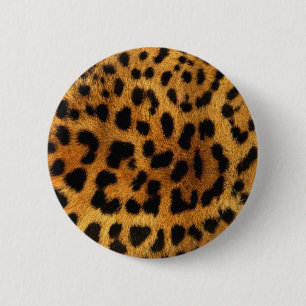 wild Safari animal cheetah girly leopard print Ronde Button 5,7 Cm