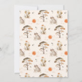 Wild Safari Animals Baby shower Hartelijk dank Bedankkaart (Achterkant)