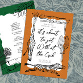 Wild Safari Animals Lijst Terracotta Baby shower Kaart