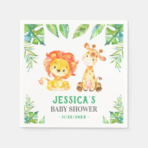 Wild Safari Baby Boy Shower Oerwoud Sprinkle Party Servet