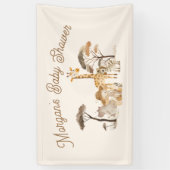 Wild Safari Dieren Baby shower Spandoek (Verticaal)